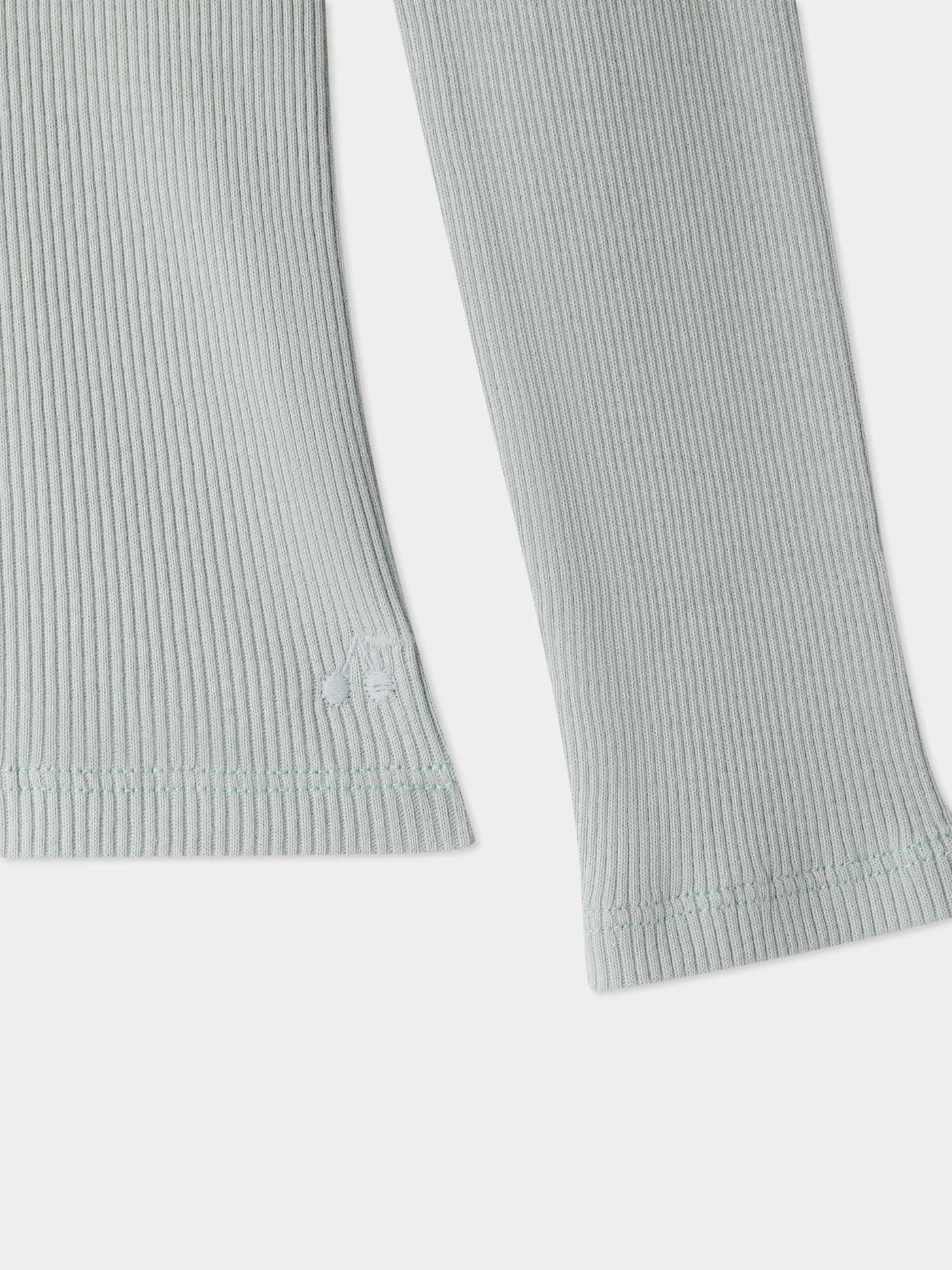 Tahiti organic cotton turtleneck t-shirt in green