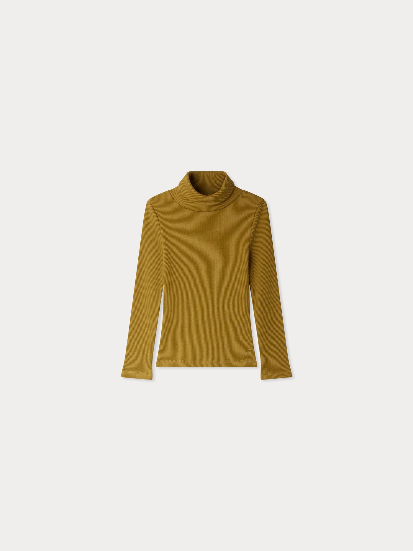 Tahiti organic cotton turtleneck t-shirt in khaki