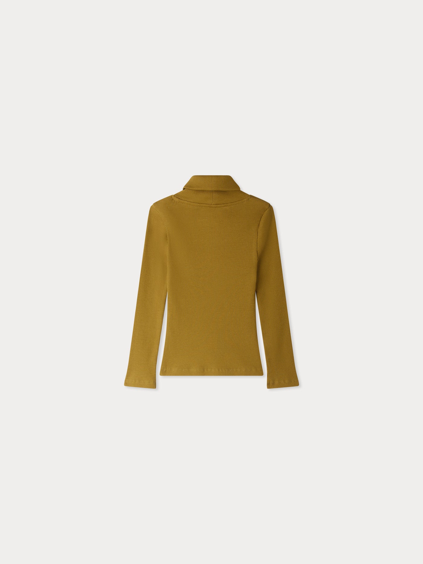 Tahiti organic cotton turtleneck t-shirt in khaki