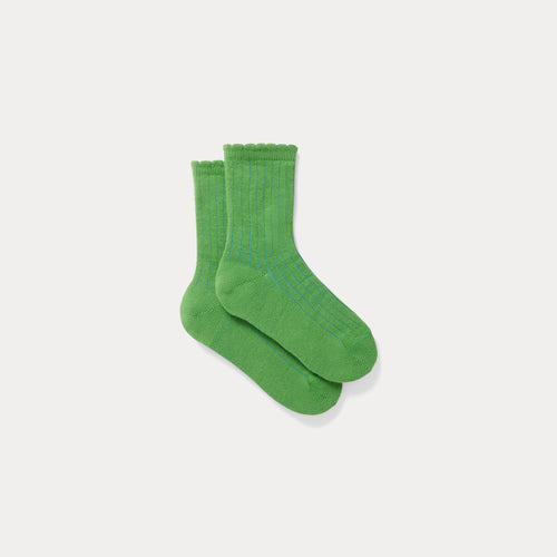Elvire green cotton socks