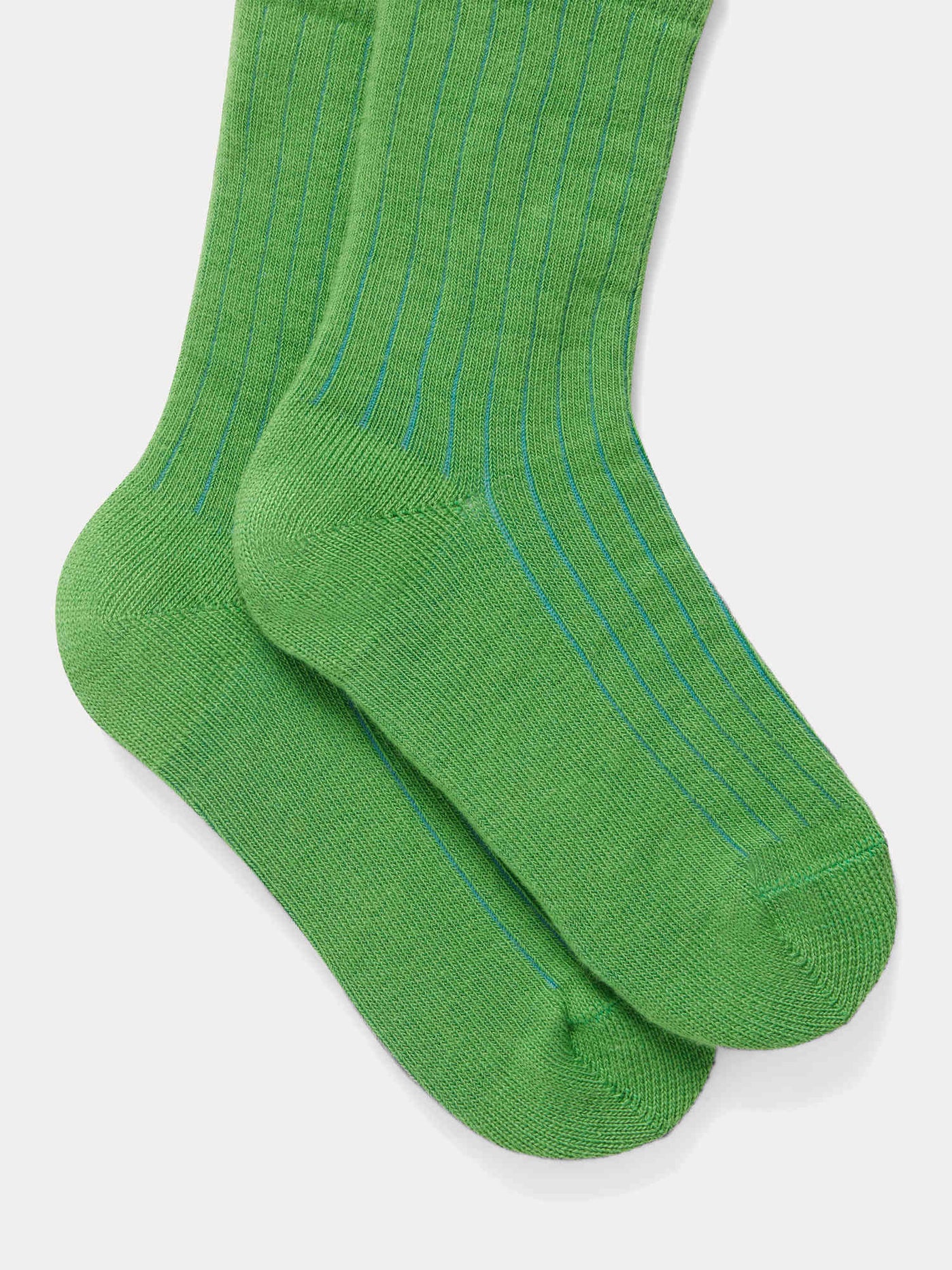Elvire green cotton socks