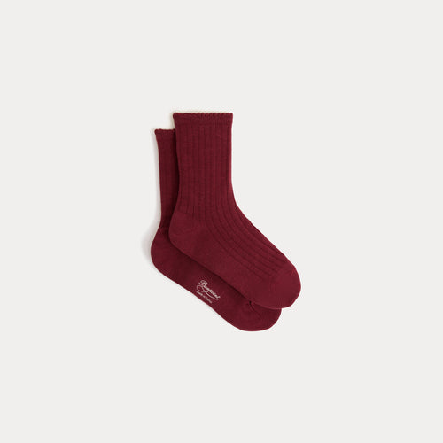 Elvire burgundy socks