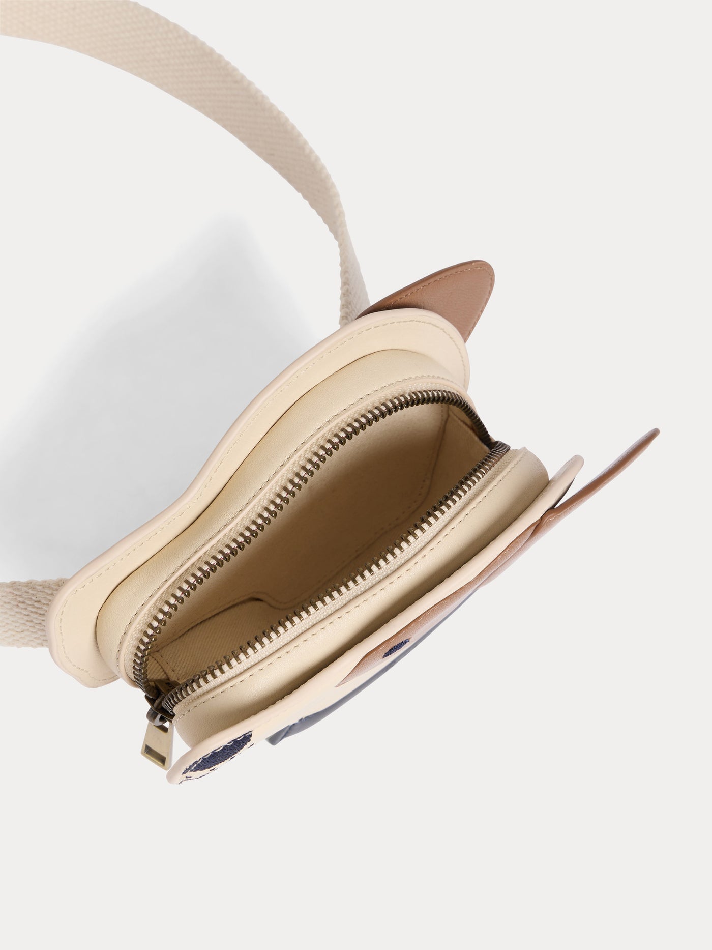 Jaguar leather dog head pouch belt