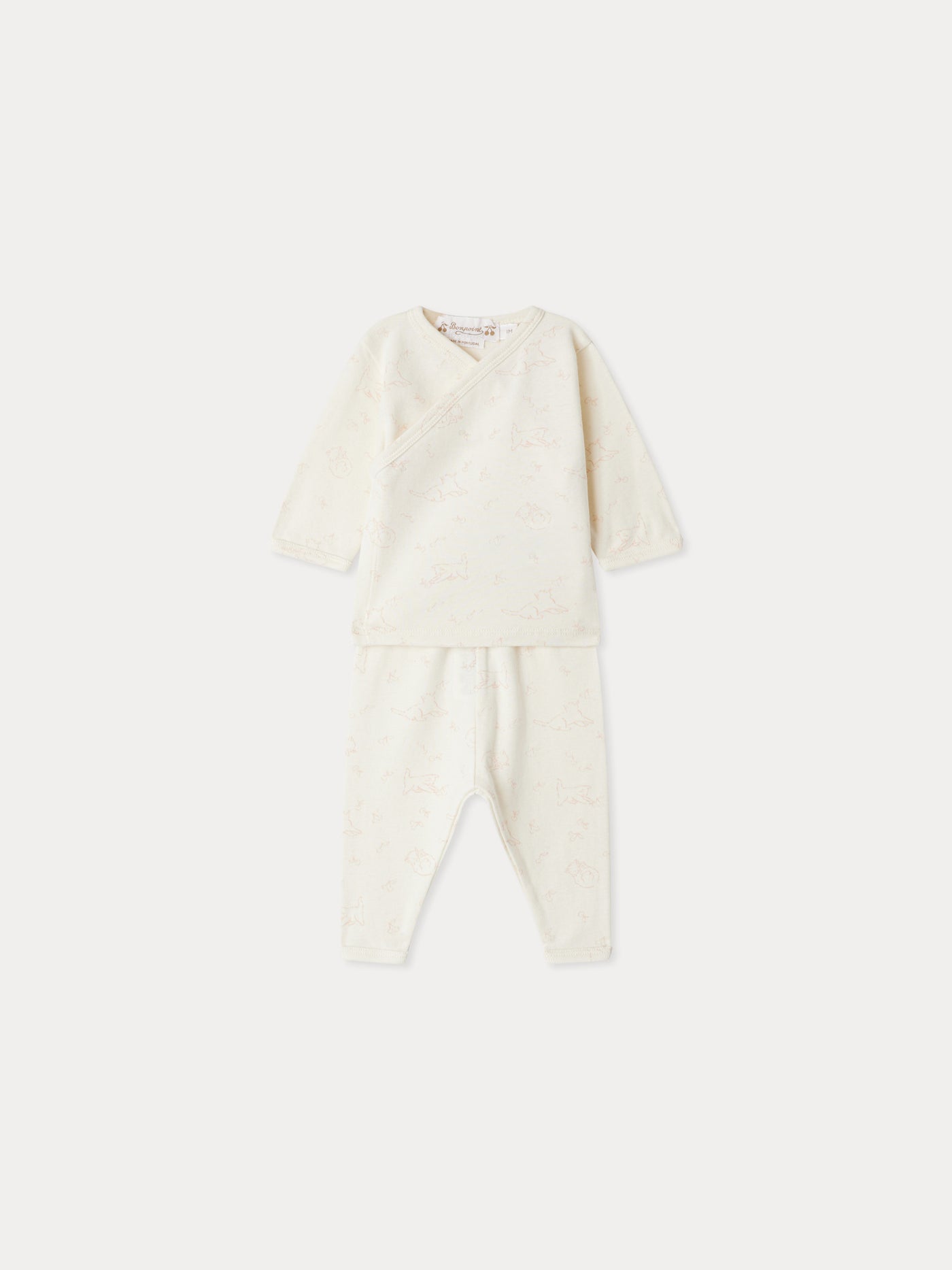 Timao printed V-neck crossover set in organic cotton