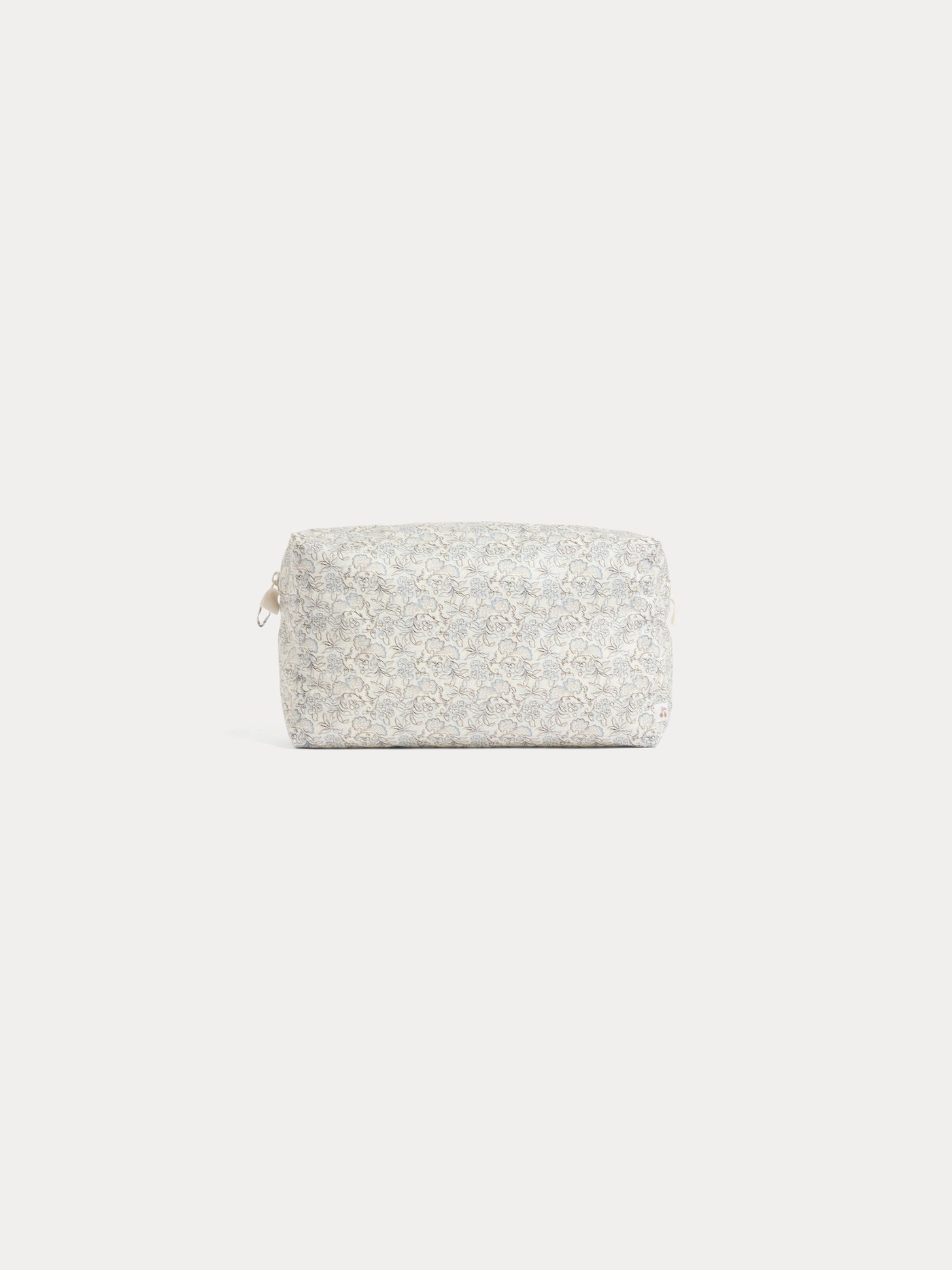 Quilted printed coated cotton pencil case