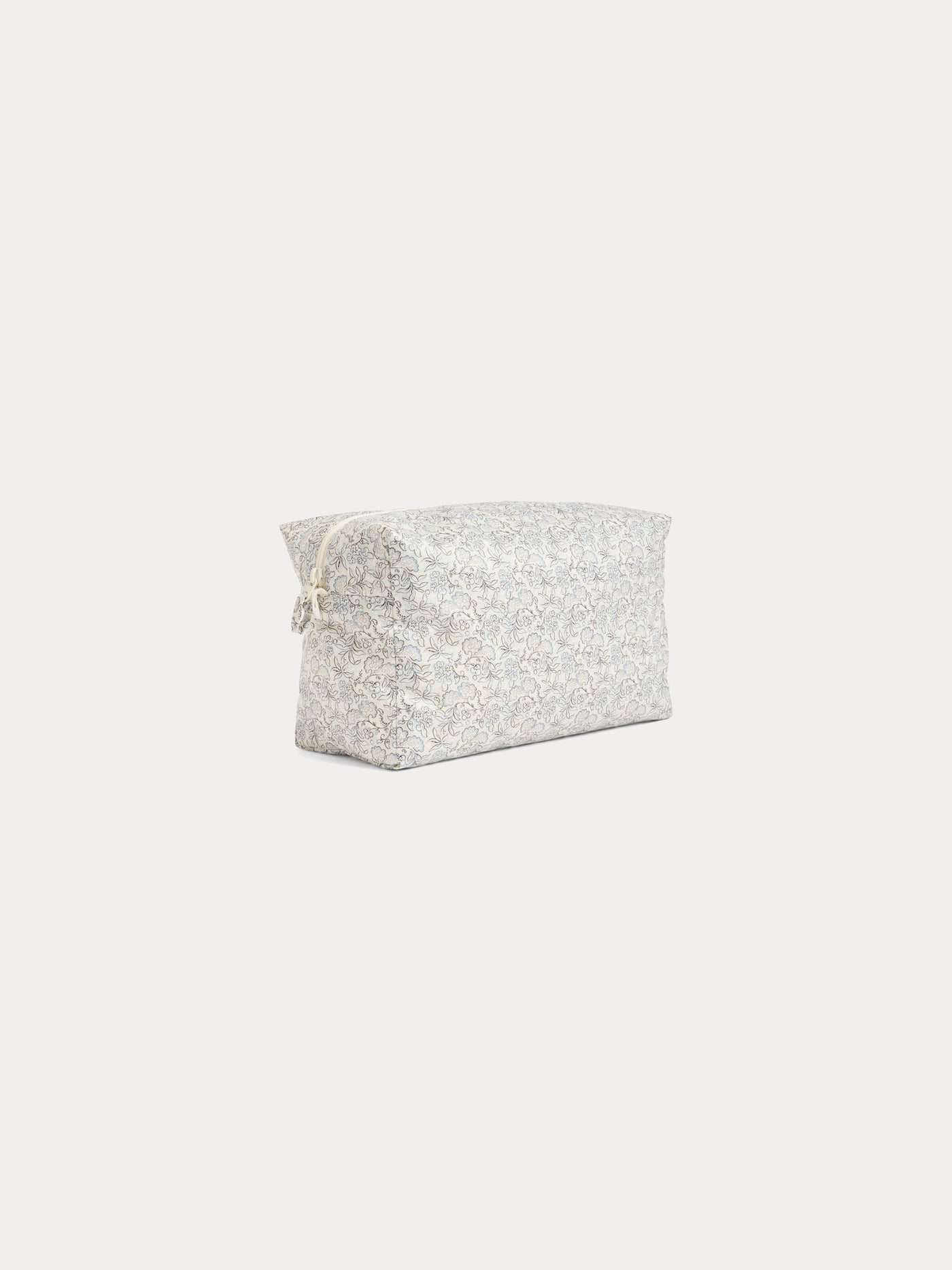 Quilted printed coated cotton pencil case