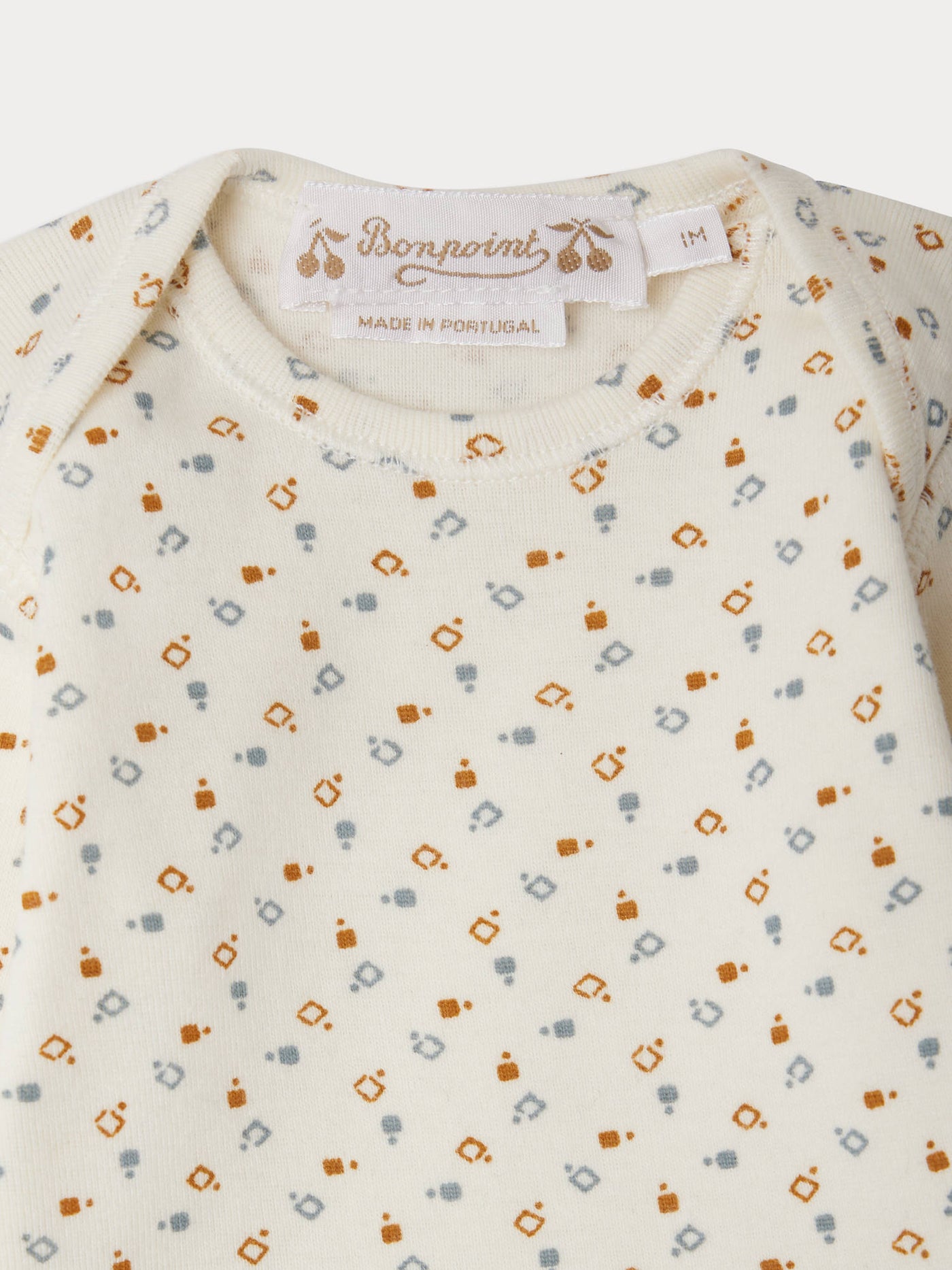 Timi printed set with American neckline in organic cotton