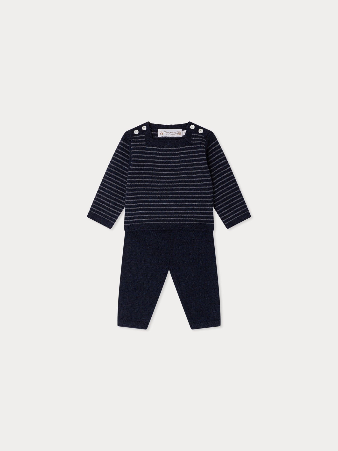 Joe striped wool square neck set