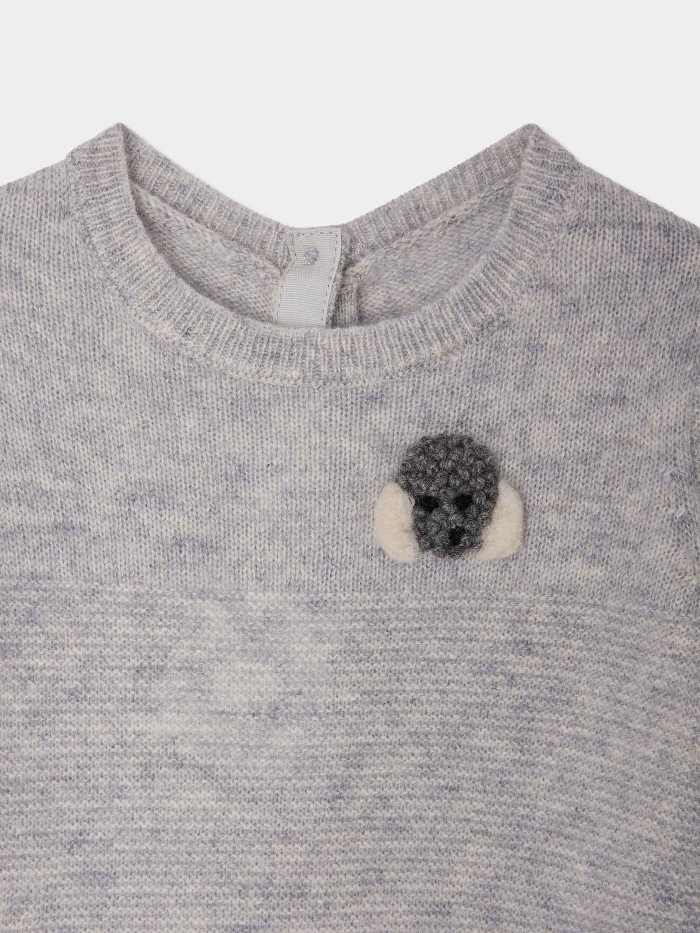 Tinoe cashmere jumpsuit with dog embroidery