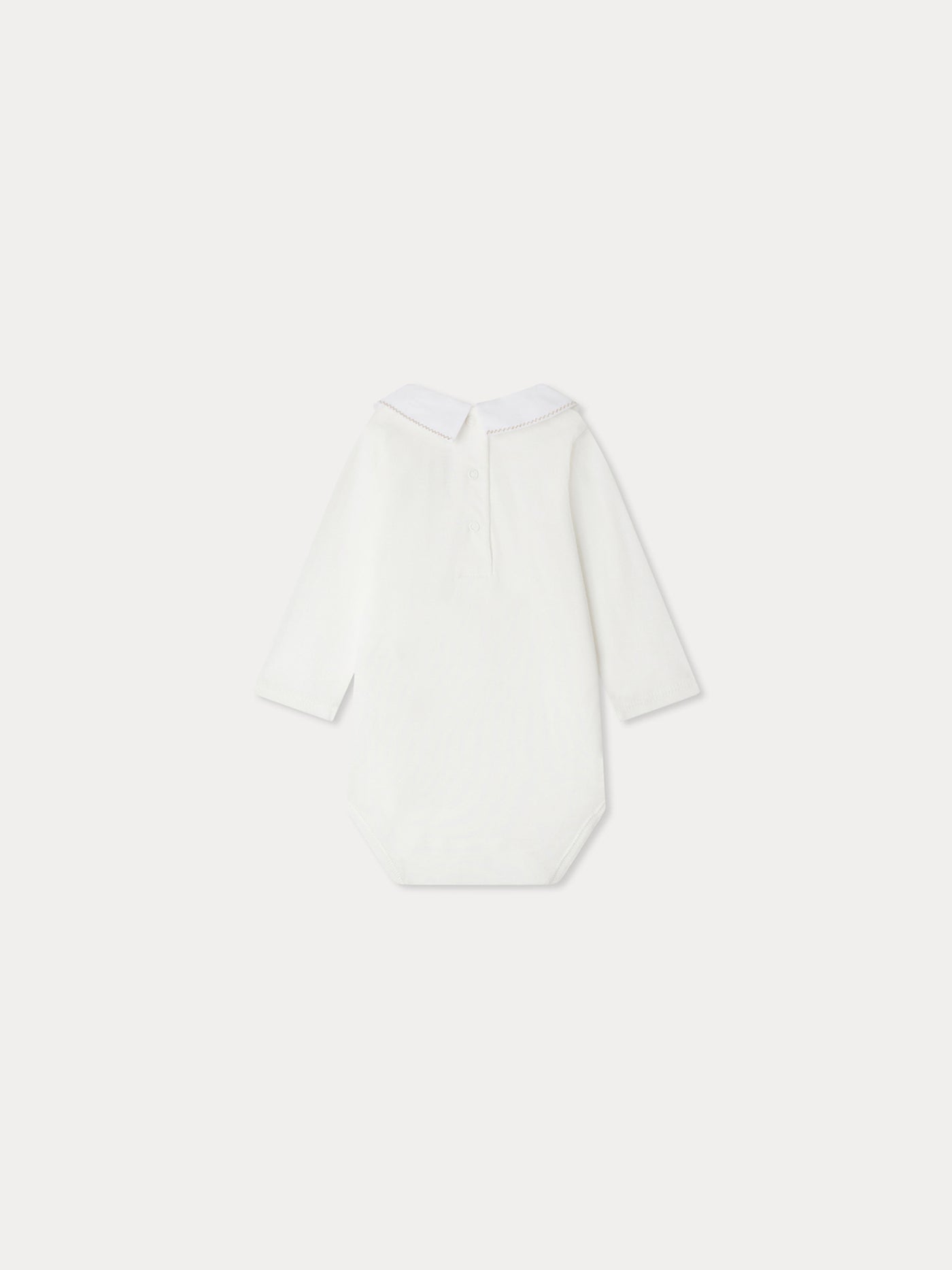 September bodysuit with embroidered donkey collar in organic cotton