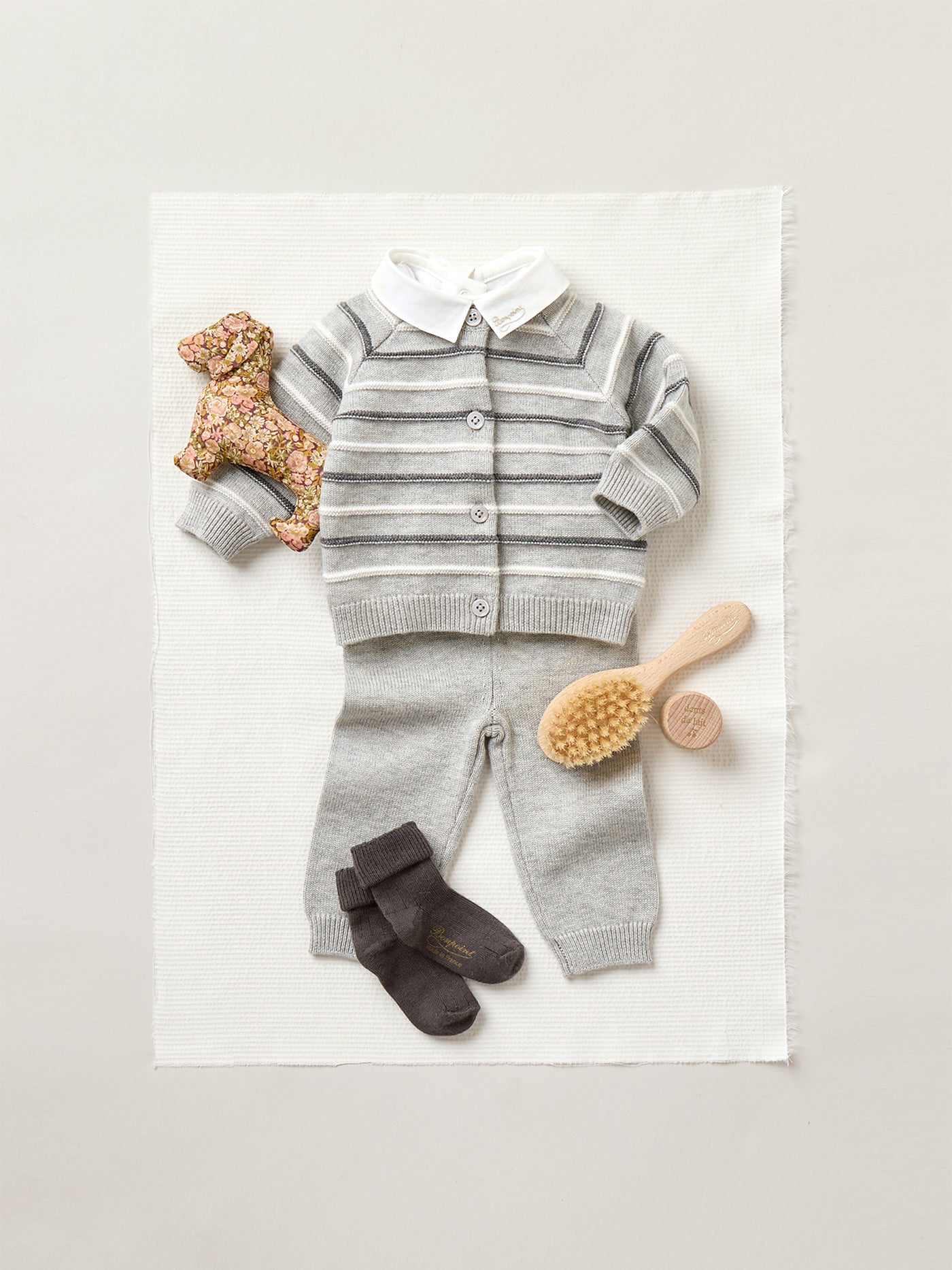 Justio gray striped set