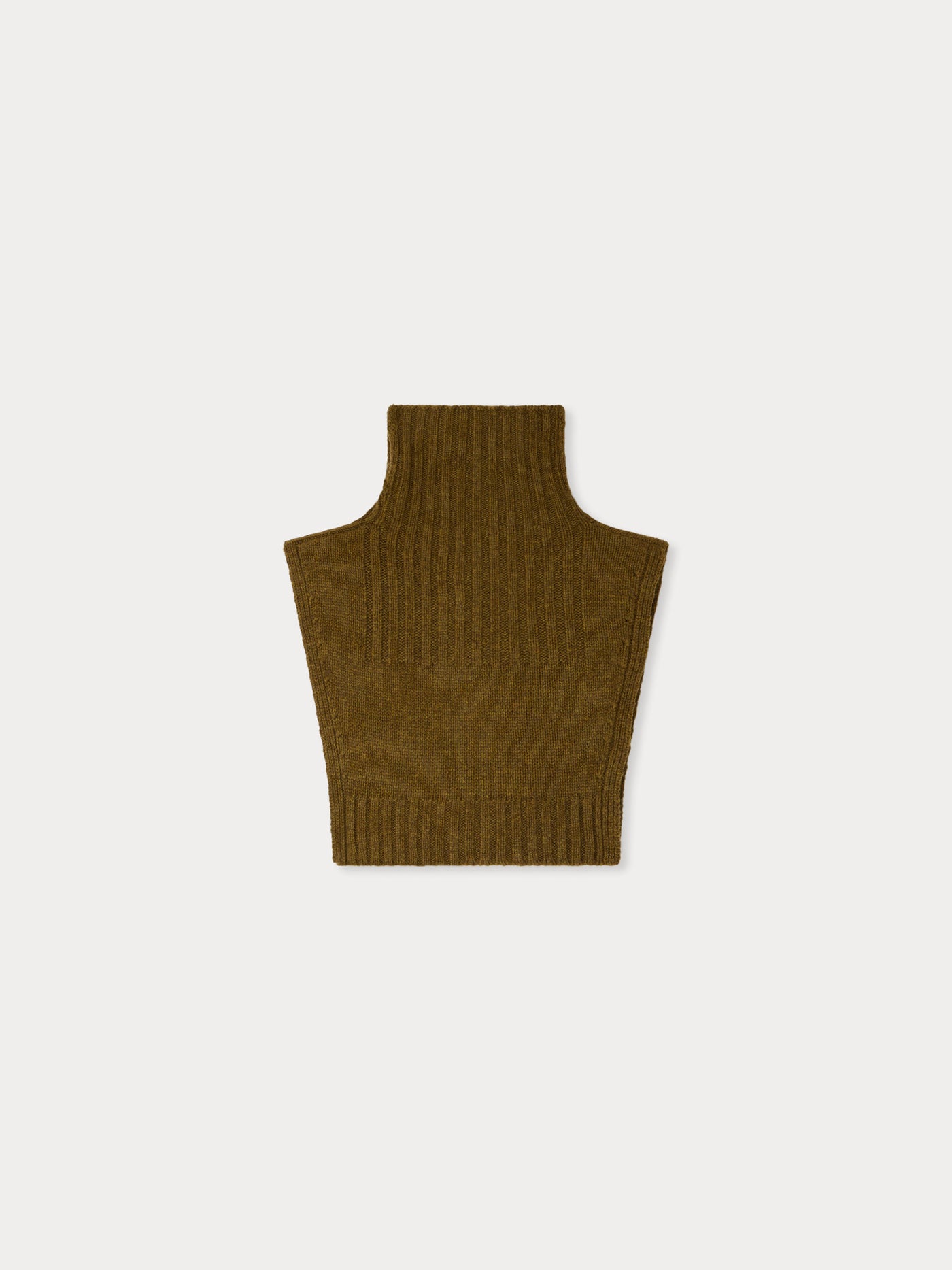 Junau Removable Collar in Khaki Wool