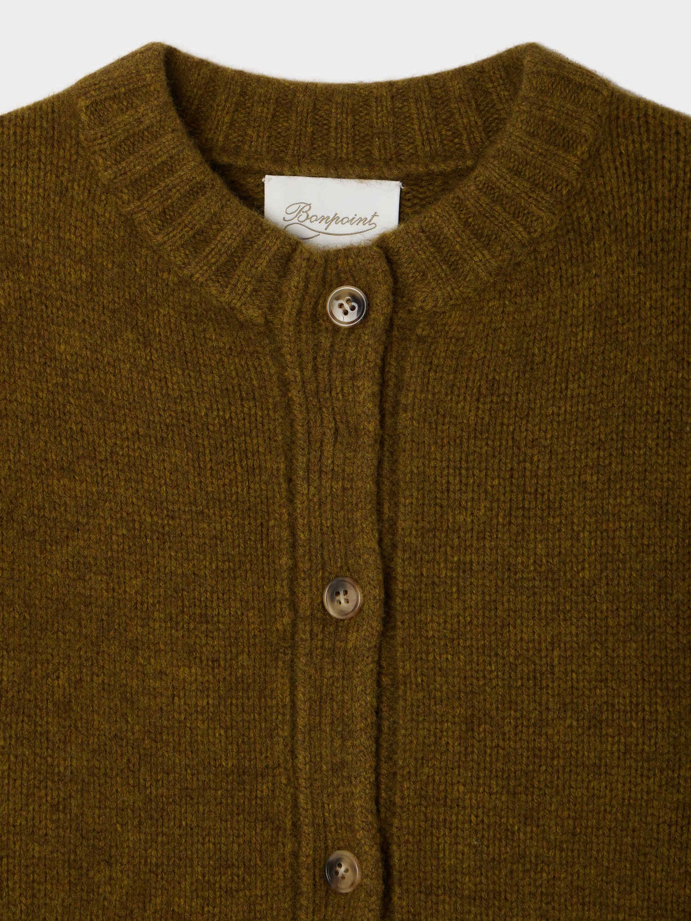 Duncan Khaki Cardigan with Pockets