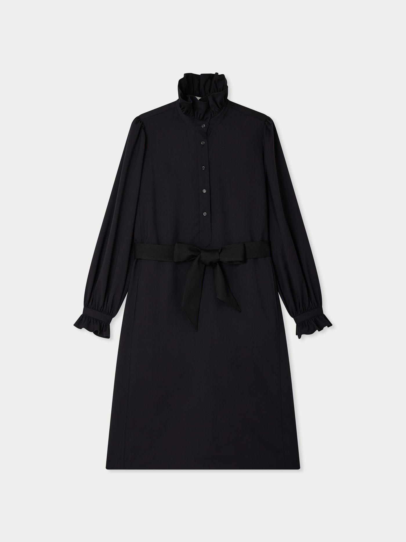 Joie dress with ruffled wool collar