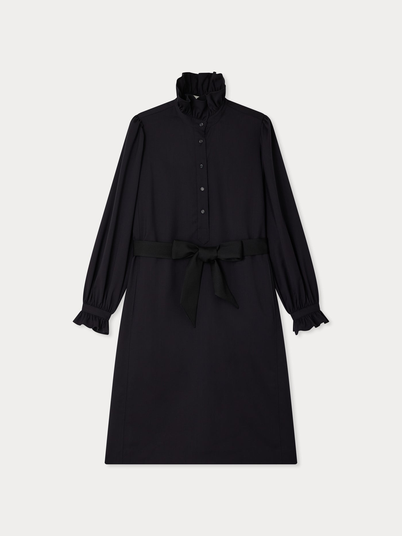 Joie dress with ruffled wool collar