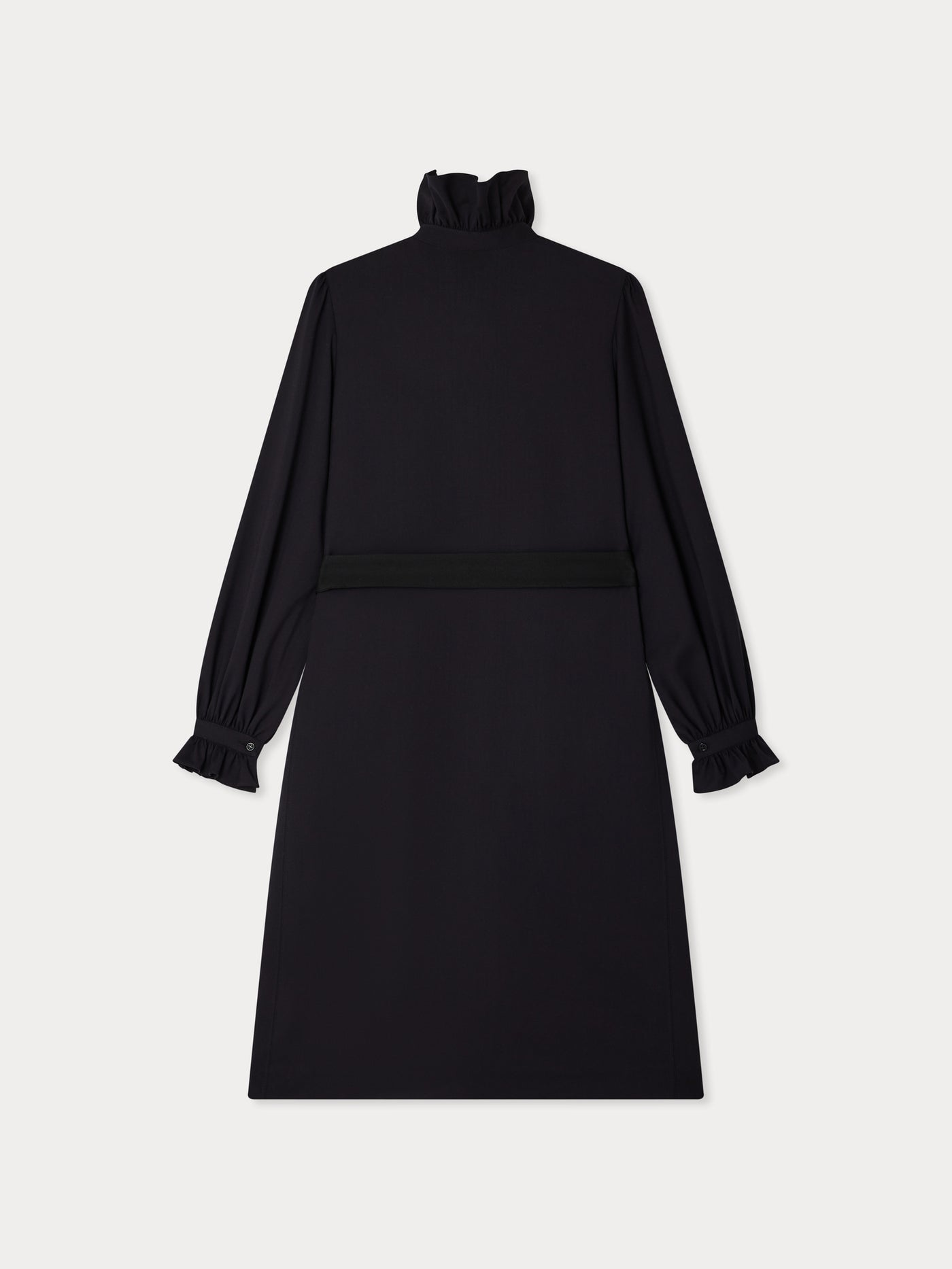Joie dress with ruffled wool collar