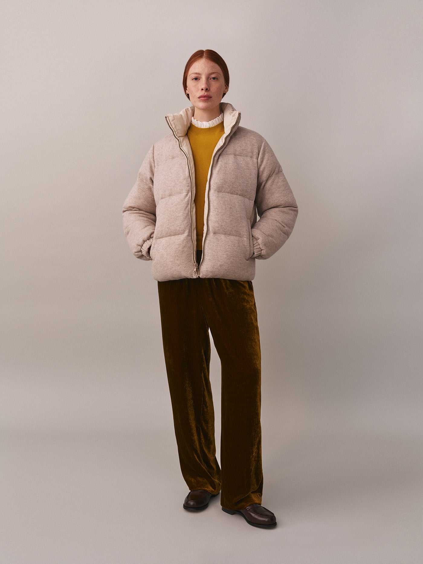 Joliesse reversible puffer jacket with 4 pockets