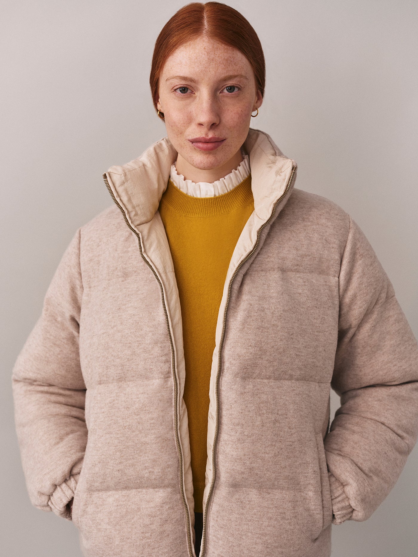 Joliesse reversible puffer jacket with 4 pockets