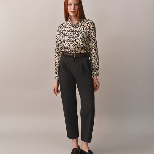 Monceau blouse in black Liberty fabric in organic cotton
