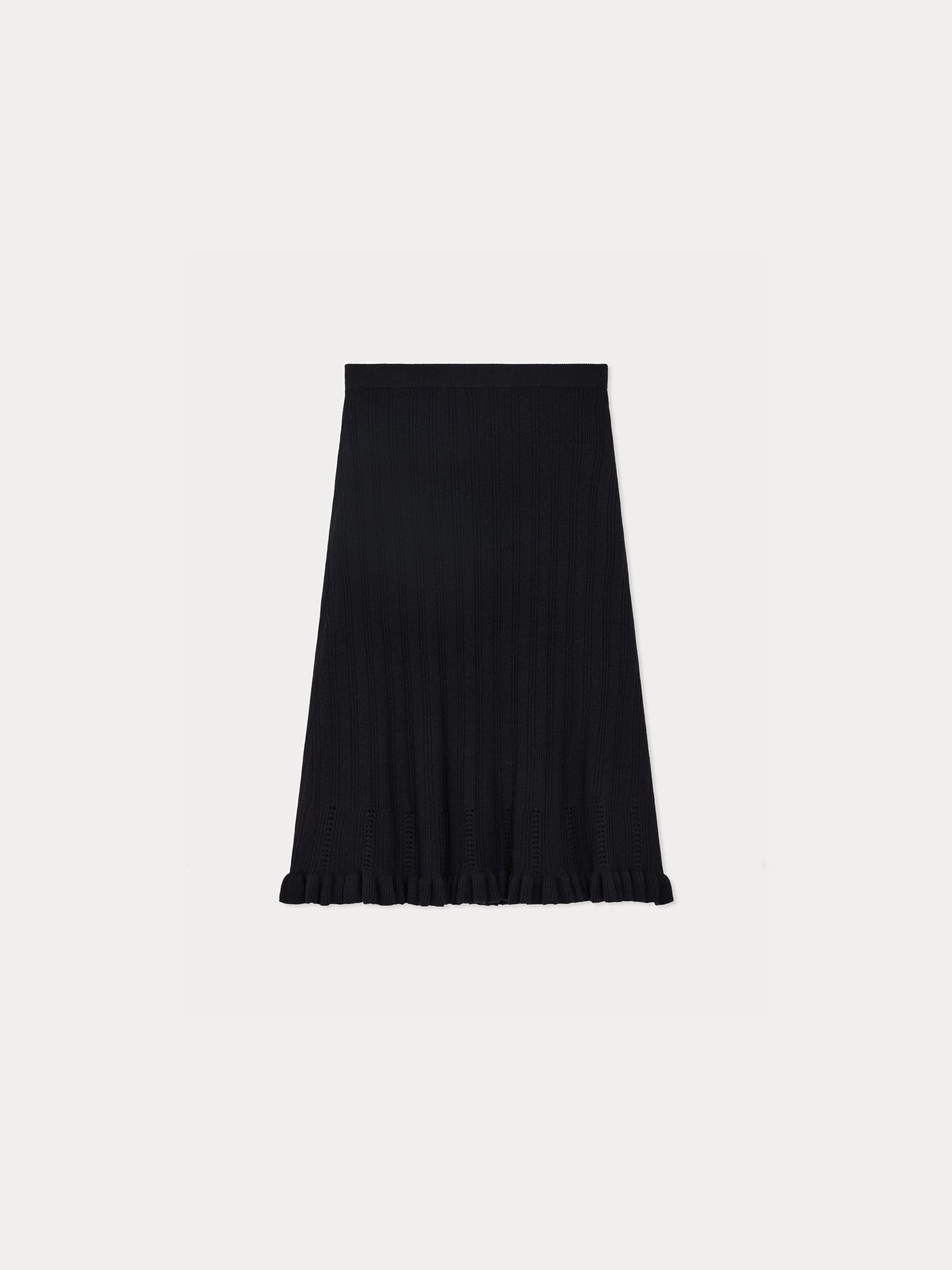 Jylsa wool and cashmere ruffled skirt