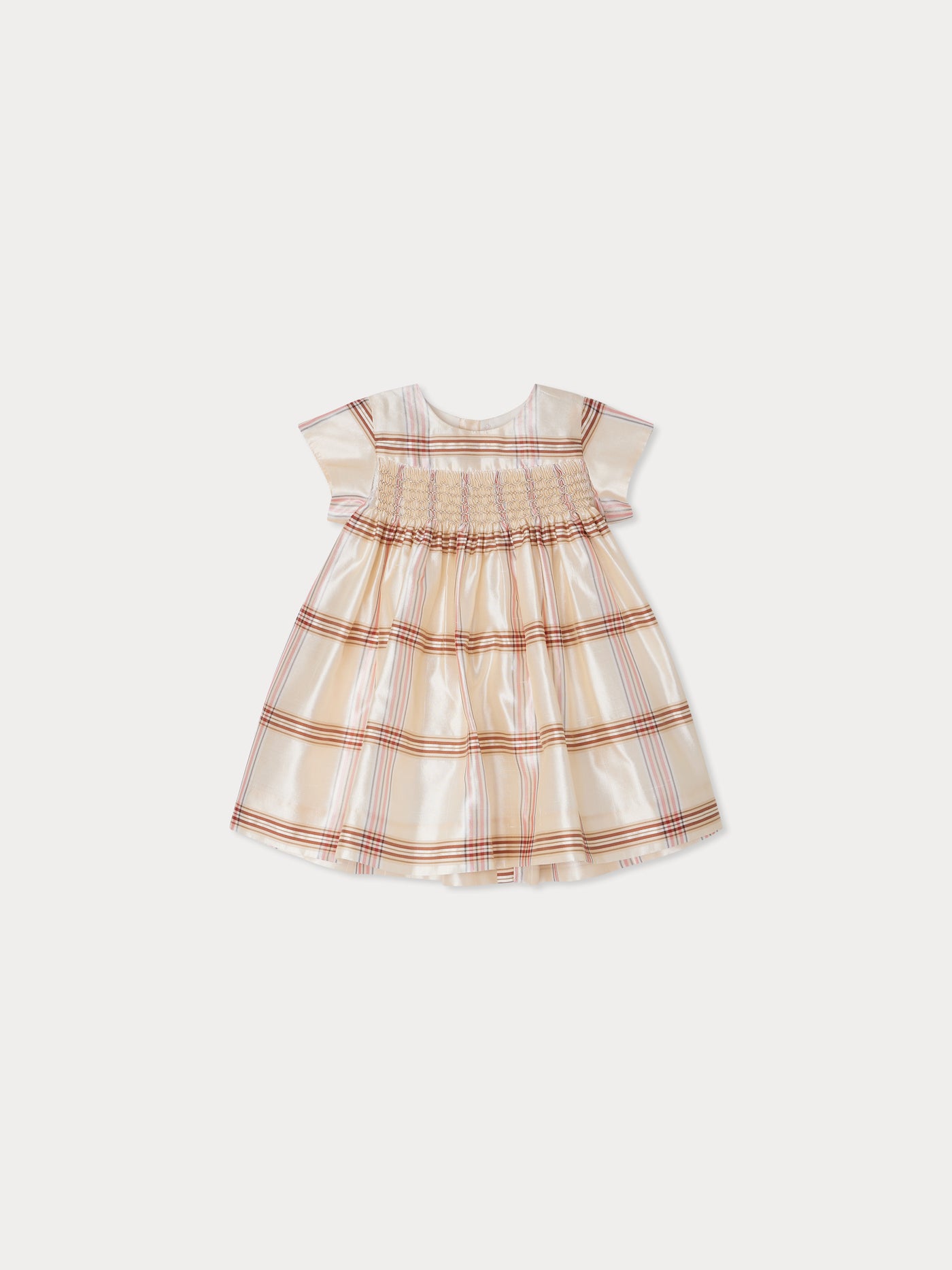 Marushka smocked silk dress