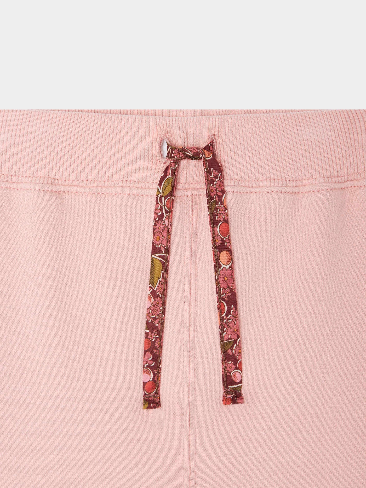 Bambo jogging pants with Liberty fabric drawstring in organic cotton