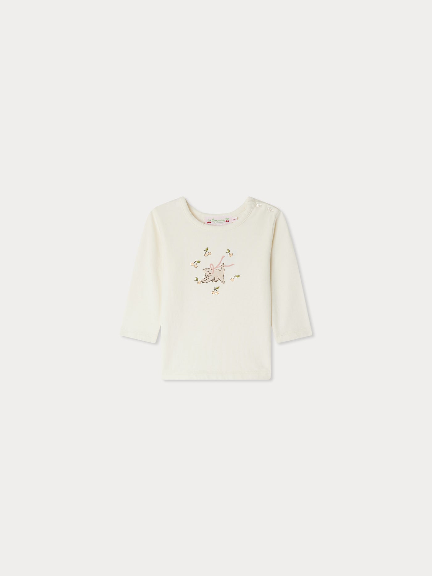 Tahsina T-shirt with cat print in organic cotton