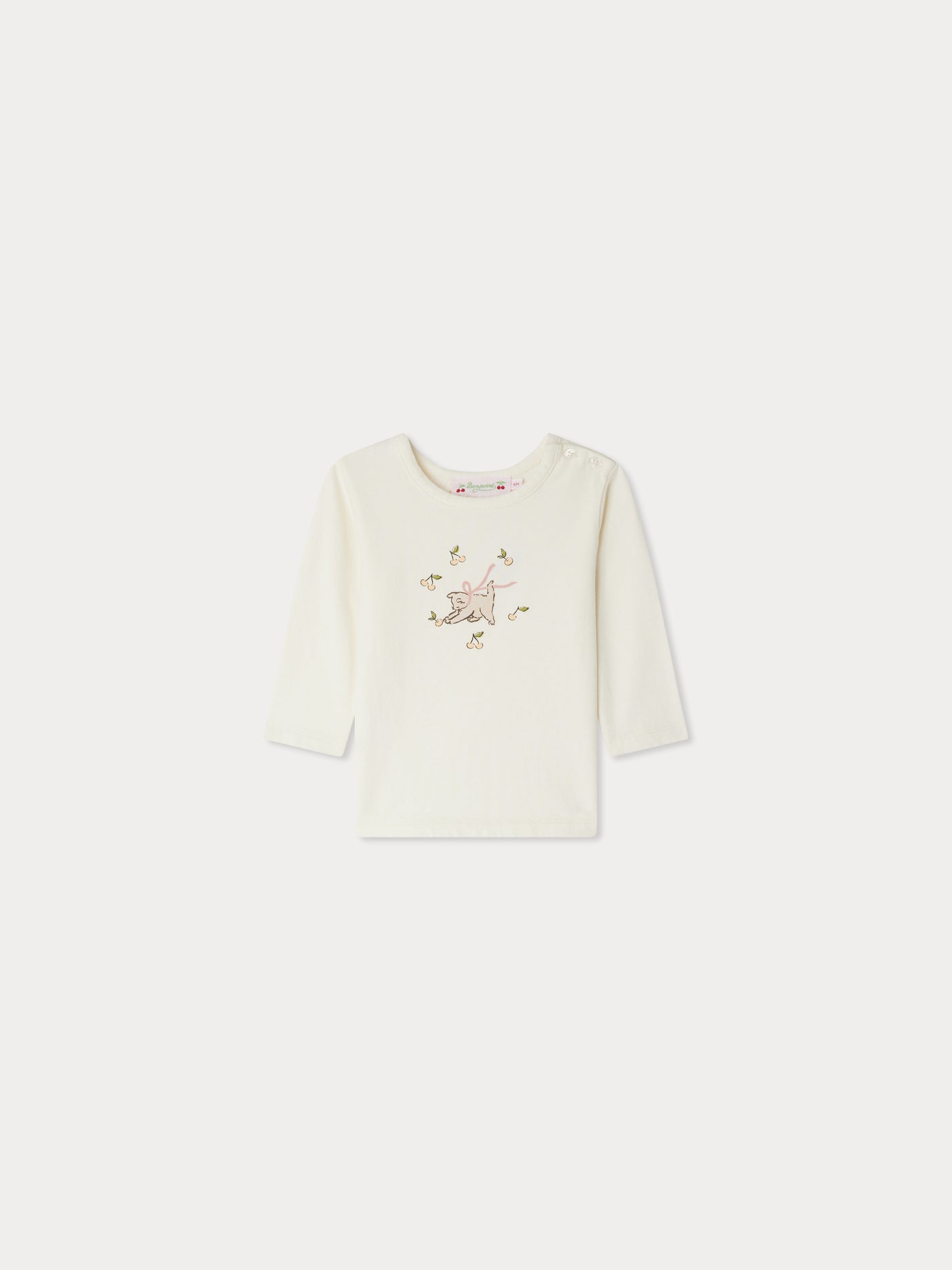 Tahsina T-shirt with cat print in organic cotton