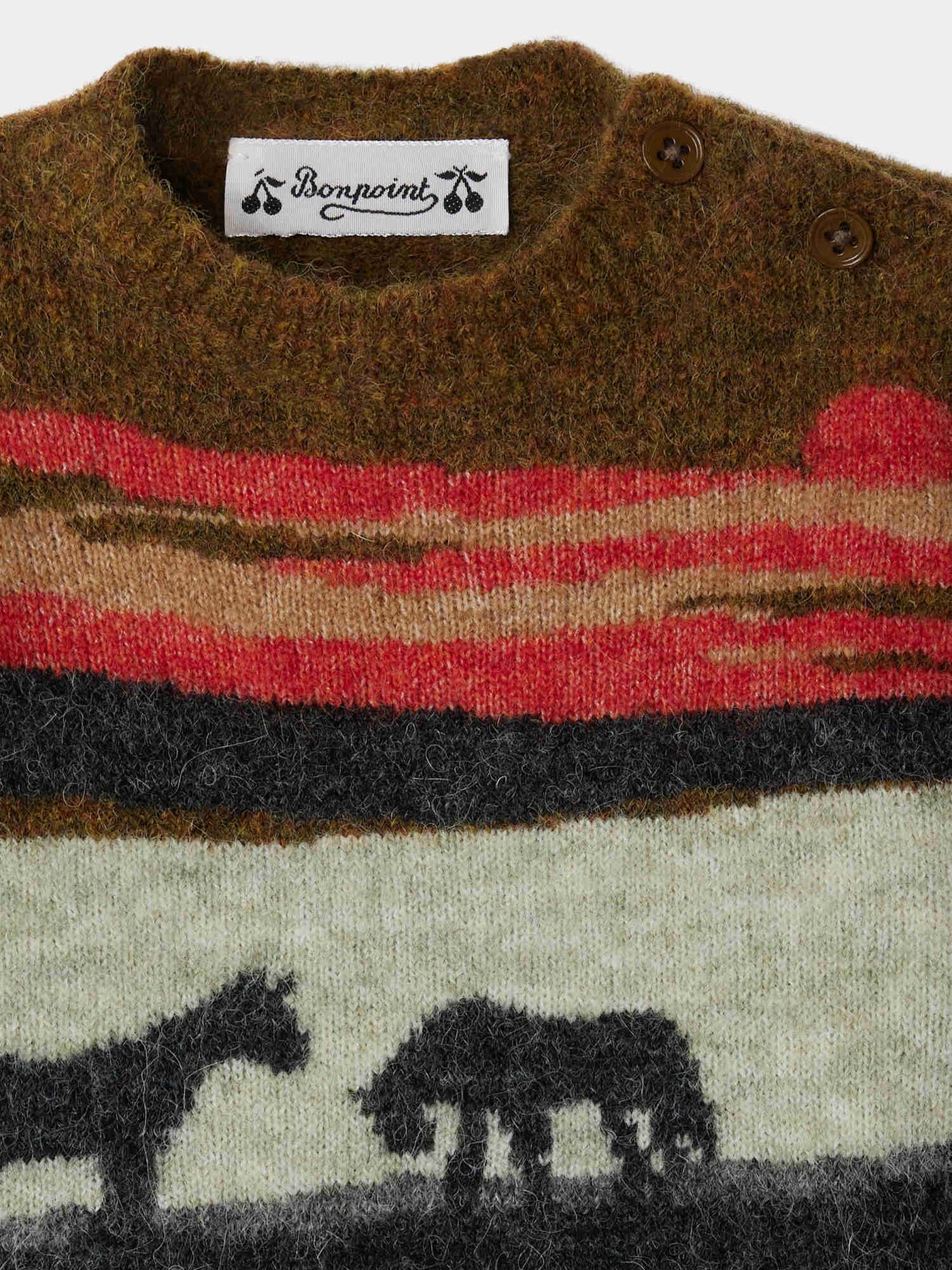 Almire jacquard sweater with horse landscape