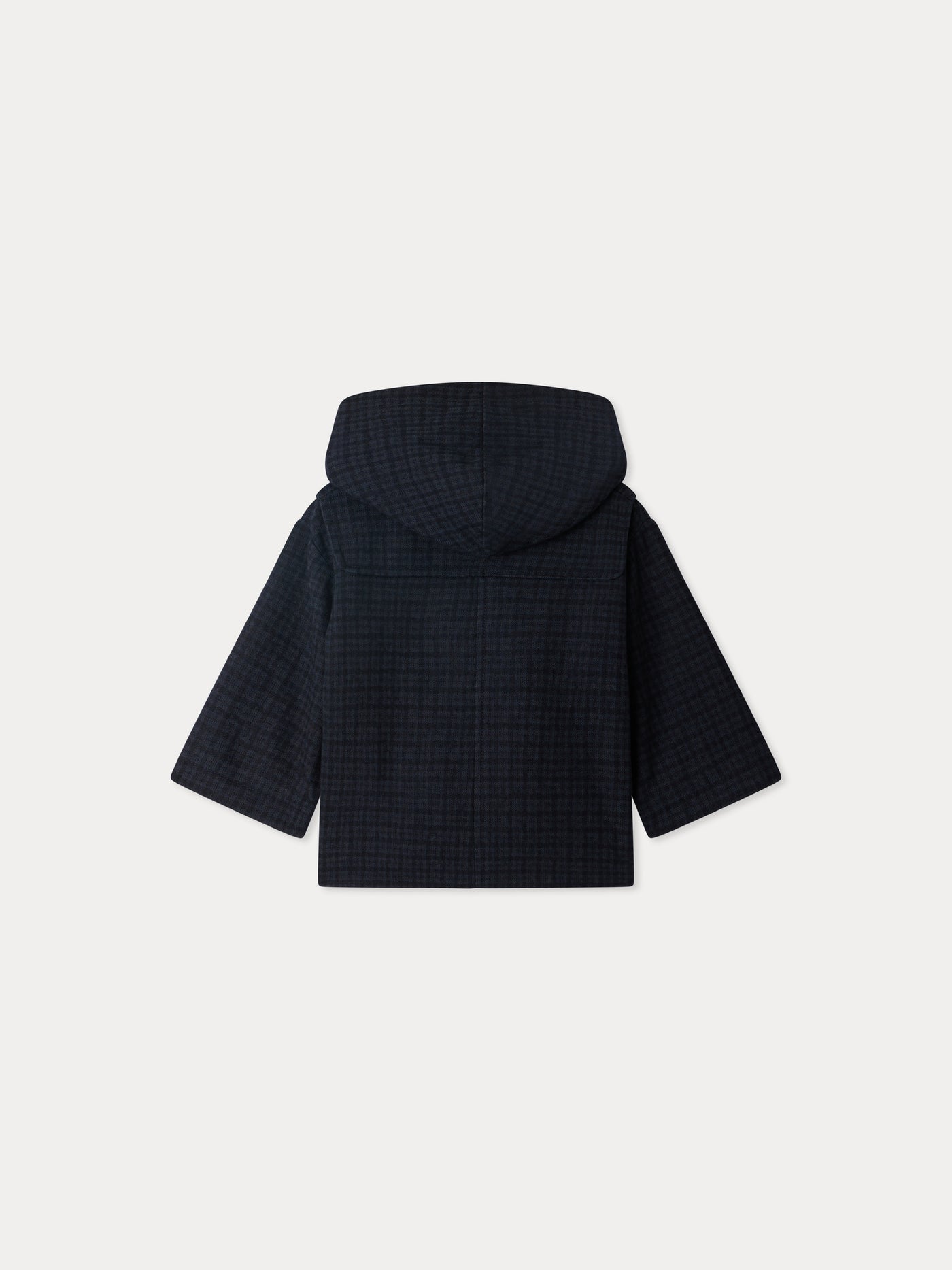 Timo coat in tone-on-tone checks in organic cotton and wool