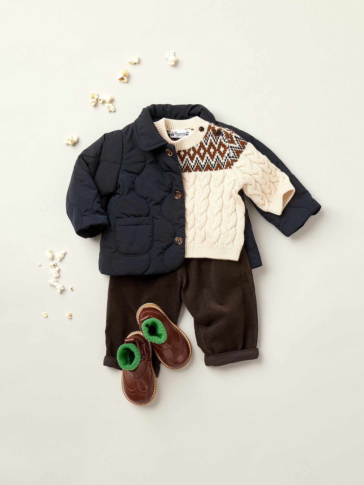 Dandy pants in brown organic cotton velvet