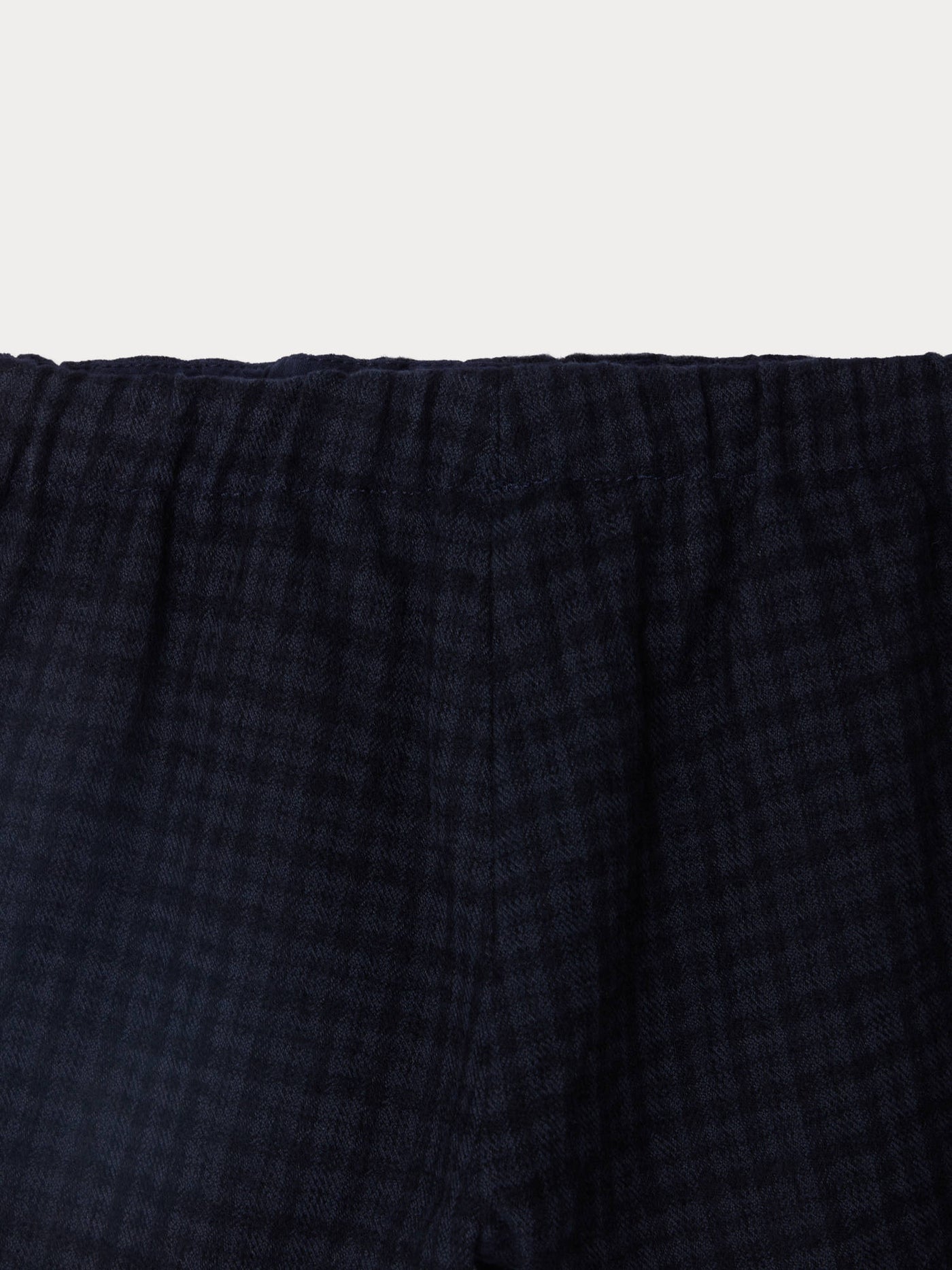 Dandy pants in tone-on-tone checks in organic cotton and wool