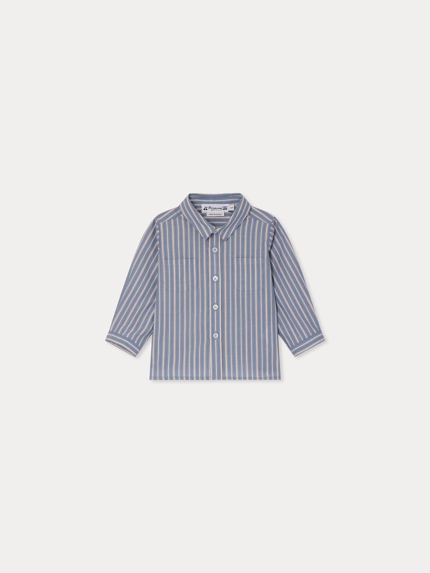 Mico striped shirt in organic cotton poplin