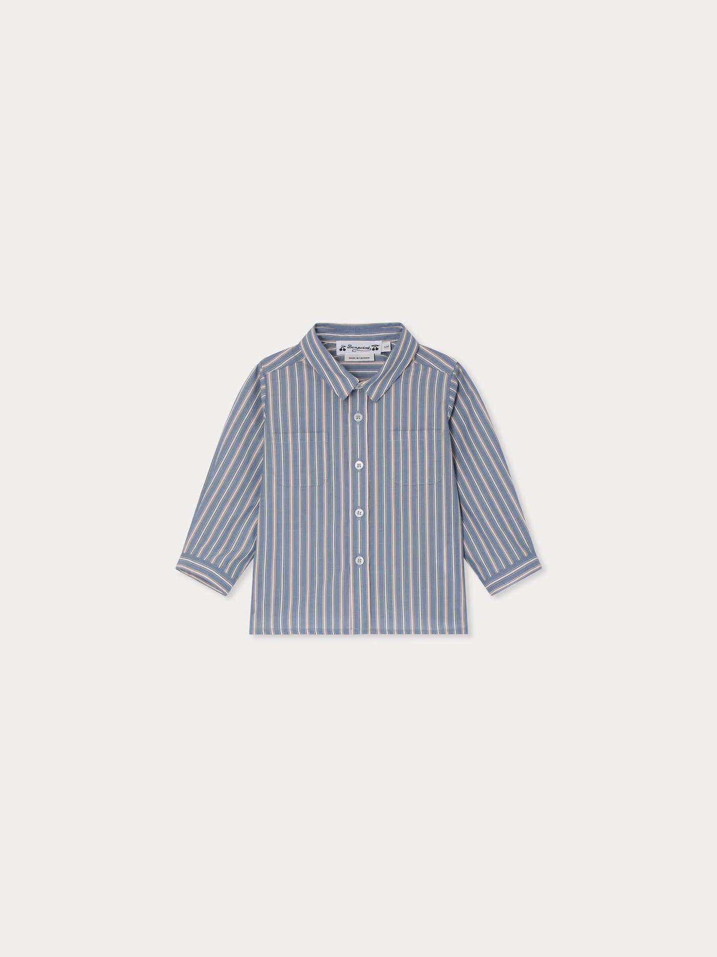 Mico striped shirt in organic cotton poplin