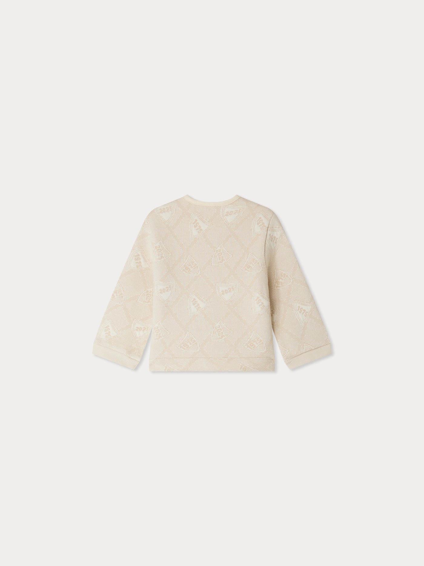 Eris quilted sweatshirt with jacquard pattern in organic cotton