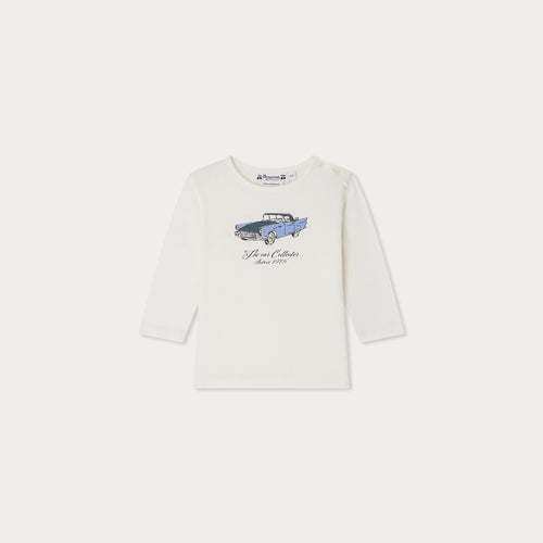 Tahsin T-shirt with car print in organic cotton