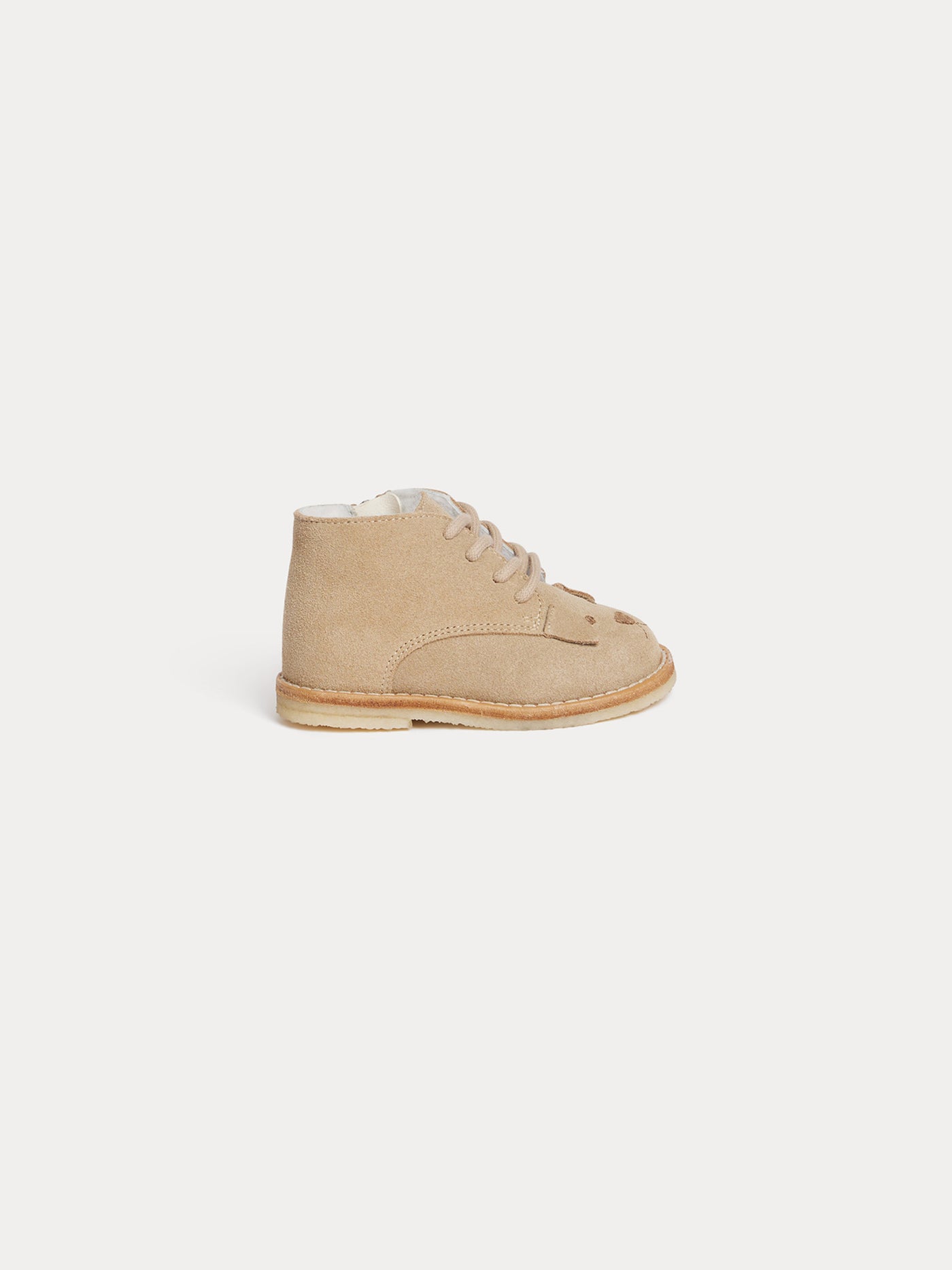 Joss leather derbies with embroidered dog head