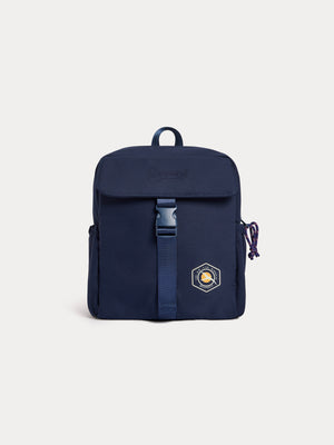 Marx quilted backpack with badges