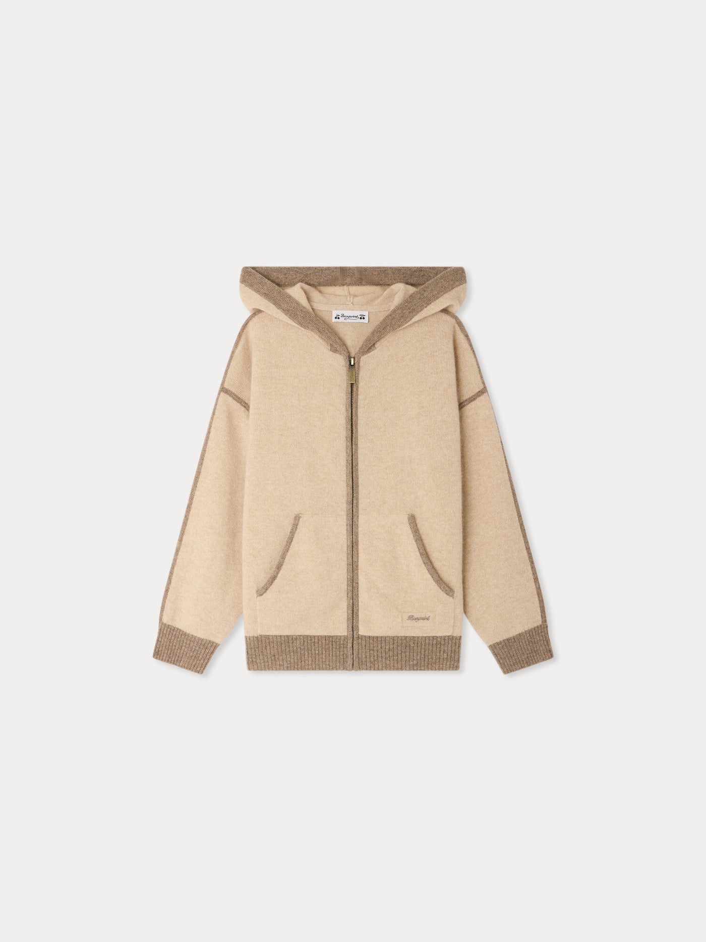 Malik zipper cardigan in cashmere
