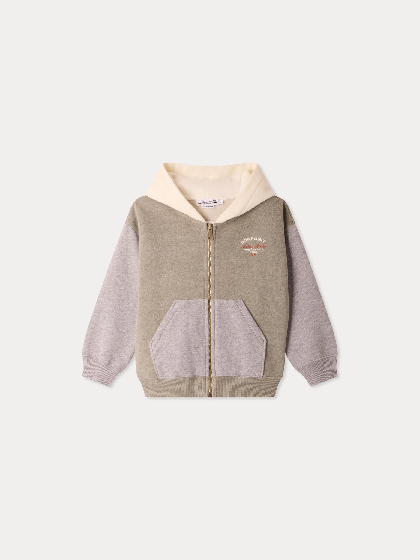 Elroy  heather khaki sweatshirt with zipper