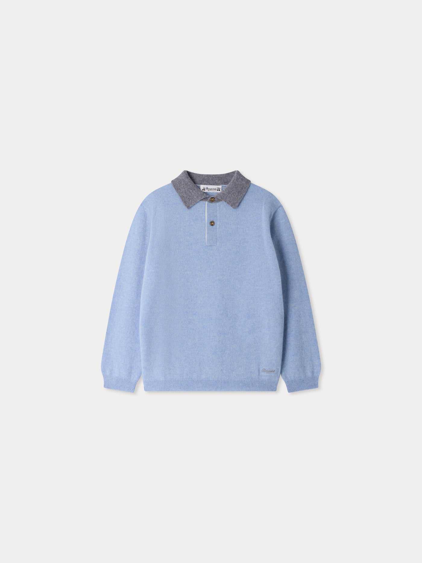 Jameson jumper with contrast collar in cashmere