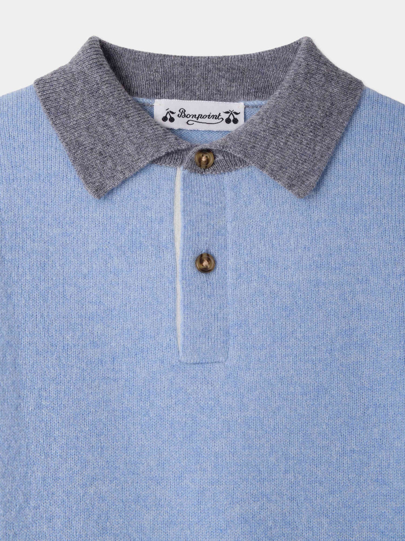 Jameson jumper with contrast collar in cashmere
