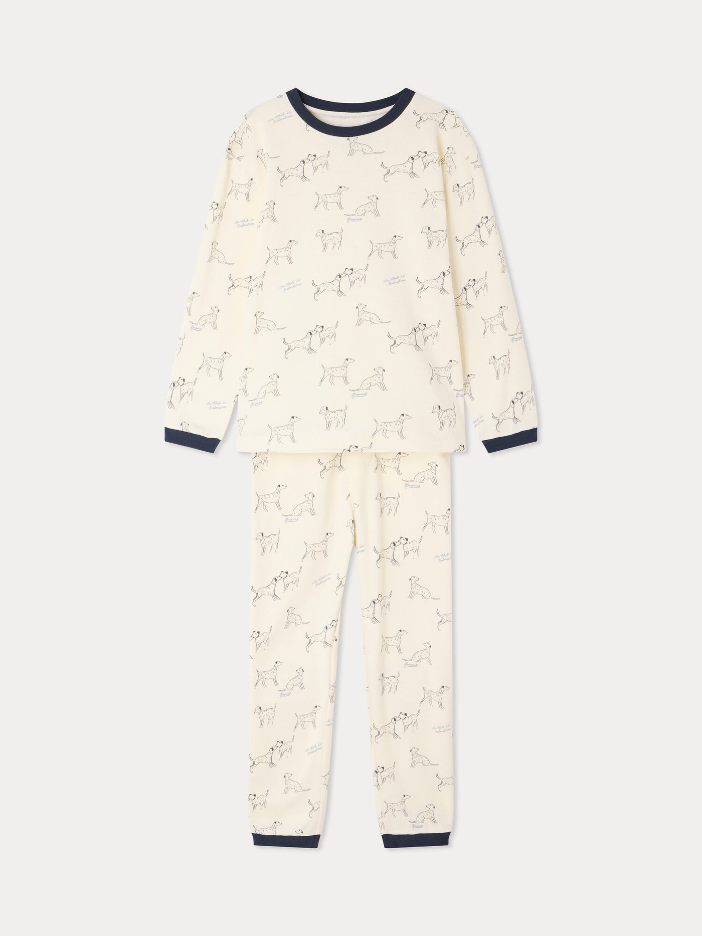 Planet pyjamas with dog motif in organic cotton