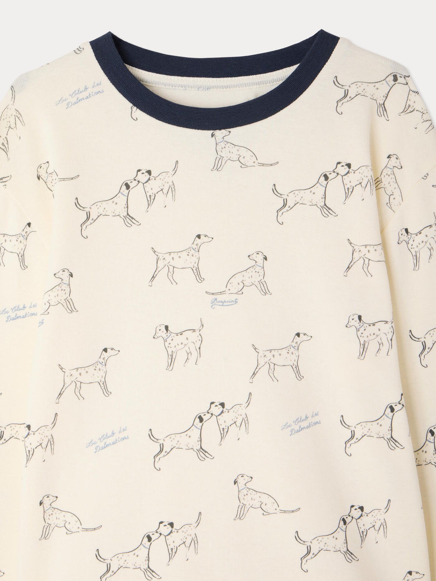 Planet pyjamas with dog motif in organic cotton