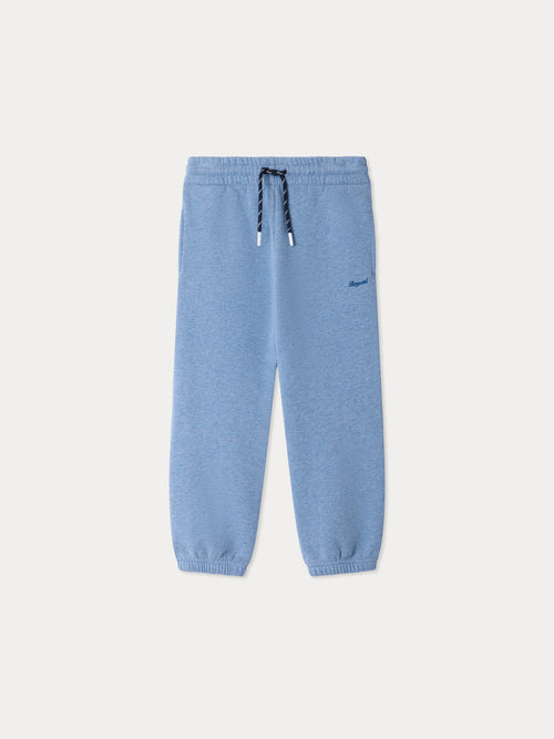 Langston blue organic cotton jogging bottoms
