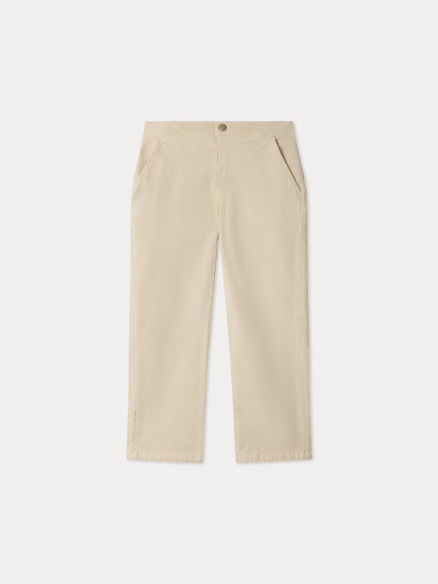 Mirak straight trousers with embroidery in organic cotton