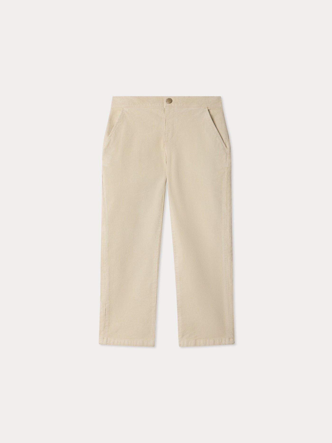 Mirak straight trousers with embroidery in organic cotton