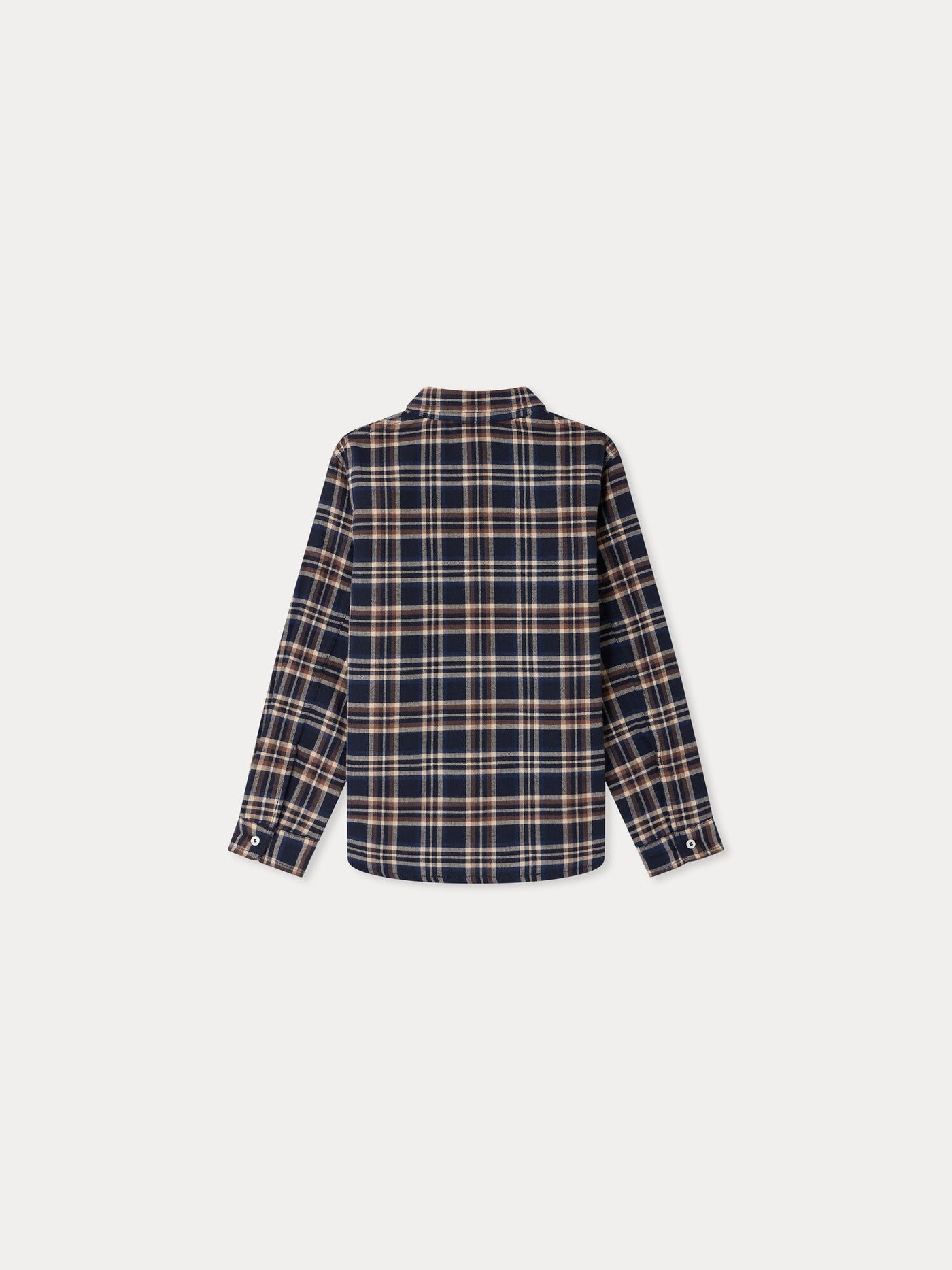 Shirt Altman navy check in organic cotton