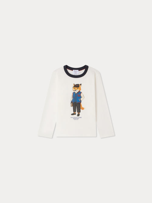 Bonpoint x Maison Kitsuné Tadda fox print T-shirt in organic cotton