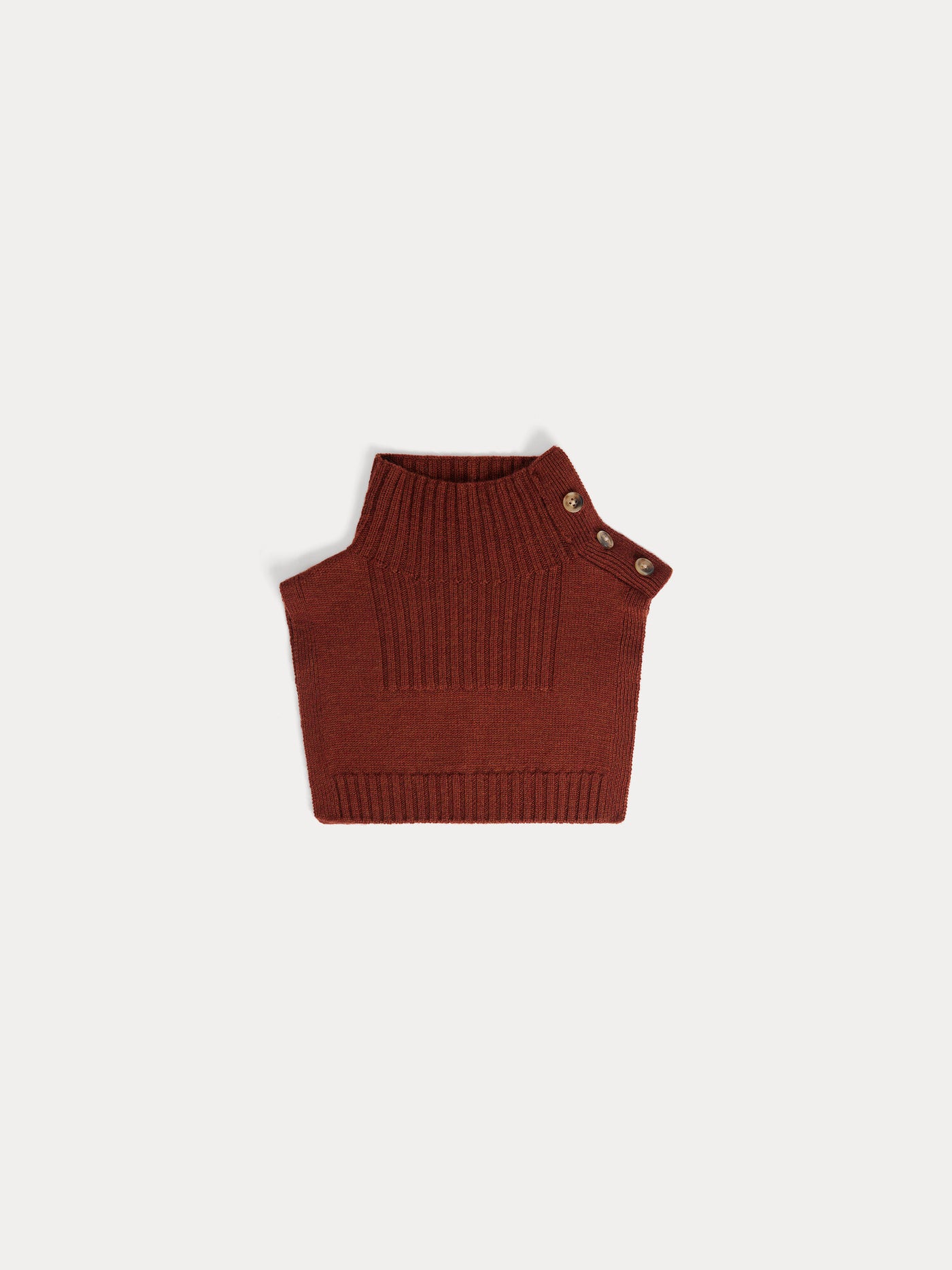 Mina Lou removable buttoned collar in wool
